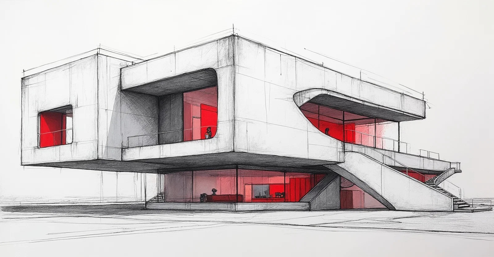Concept sketch Hadid style